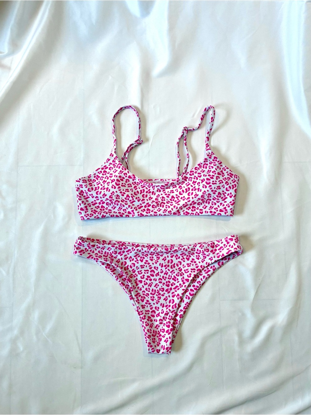 Leopard Print Bikini Swimsuit Set